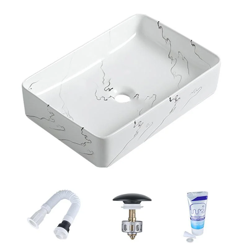 Modern Porcelain Trough Sink Oval-shape Trough Bathroom Sink -Bathlova