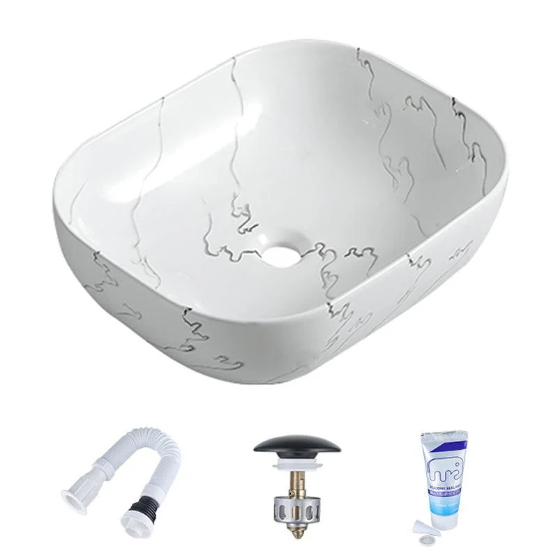 Modern Porcelain Trough Sink Oval-shape Trough Bathroom Sink -Bathlova