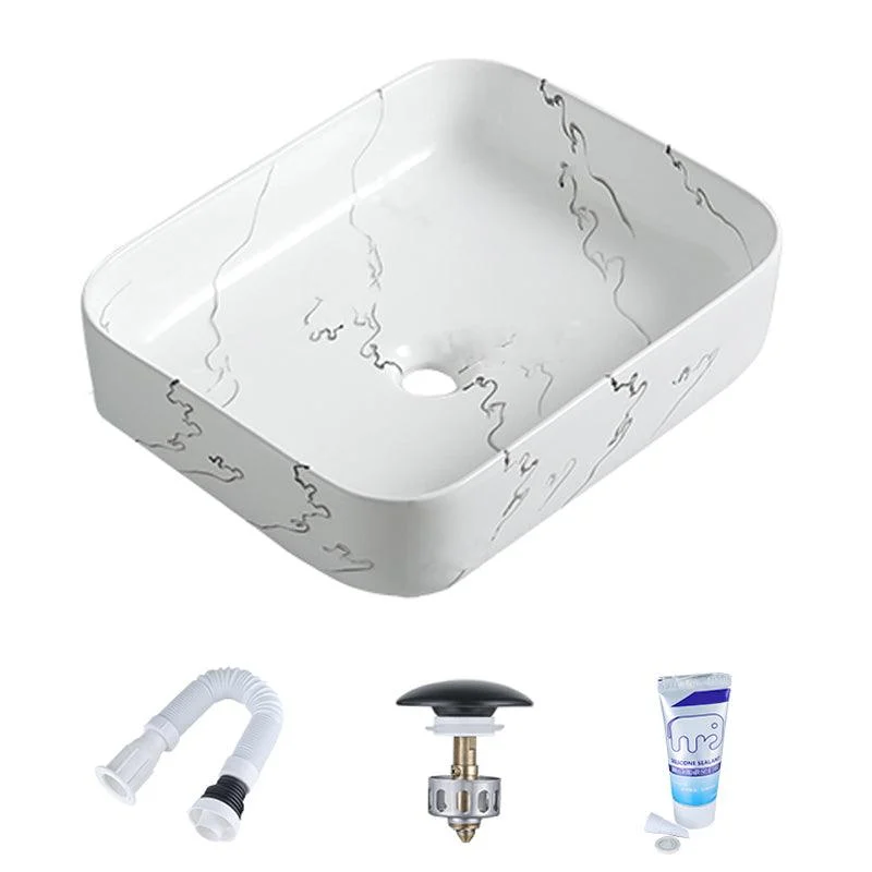 Modern Porcelain Trough Sink Oval-shape Trough Bathroom Sink -Bathlova