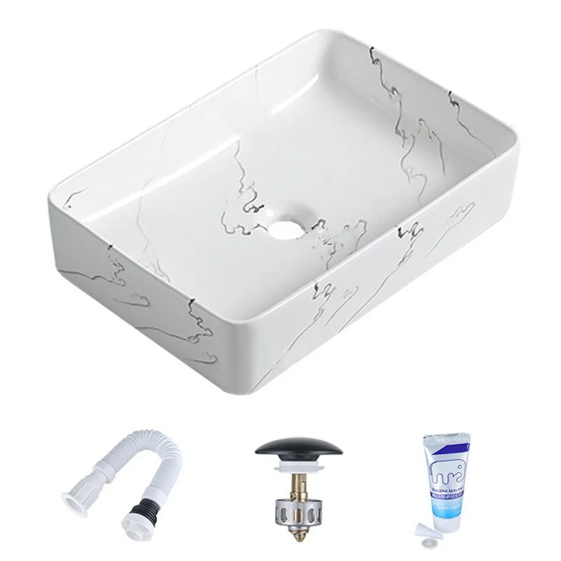 Modern Porcelain Trough Sink Oval-shape Trough Bathroom Sink -Bathlova