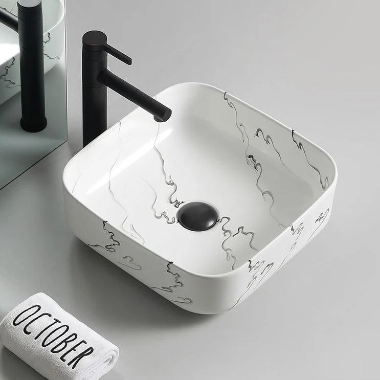 Modern Porcelain Trough Sink Oval-shape Trough Bathroom Sink -Bathlova