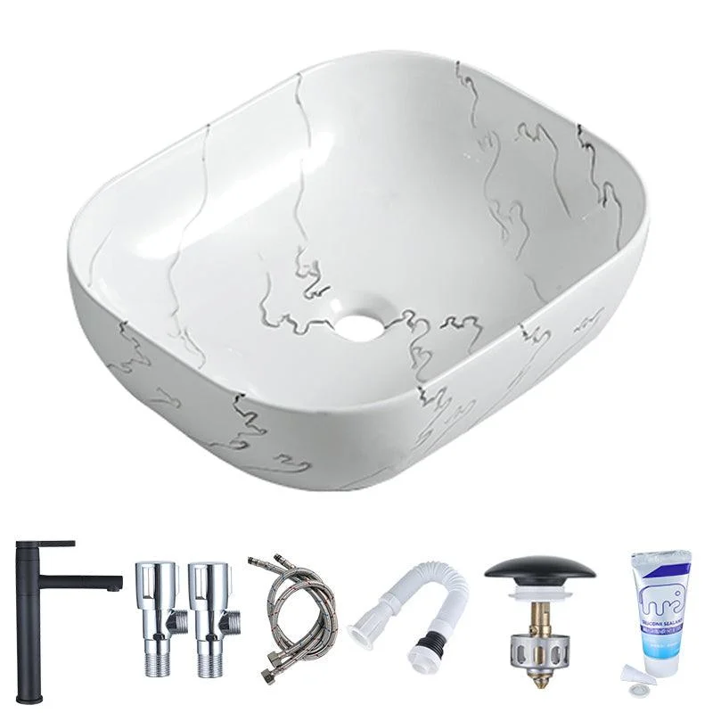 Modern Porcelain Trough Sink Oval-shape Trough Bathroom Sink -Bathlova