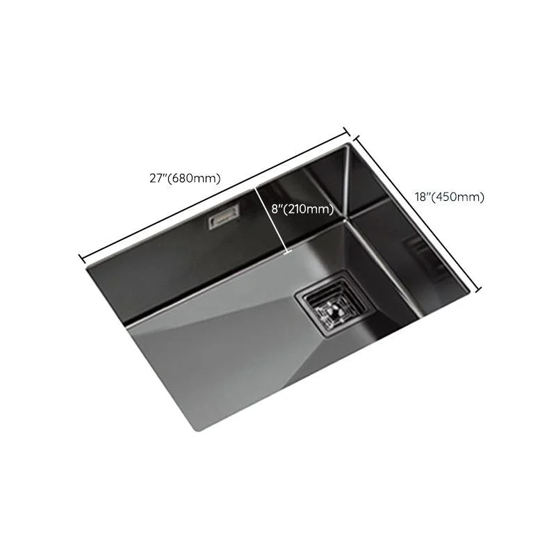 Modern Prep Station Sink Stainless Steel with Drain Assembly Undermount Kitchen Sink Only -Bathlova