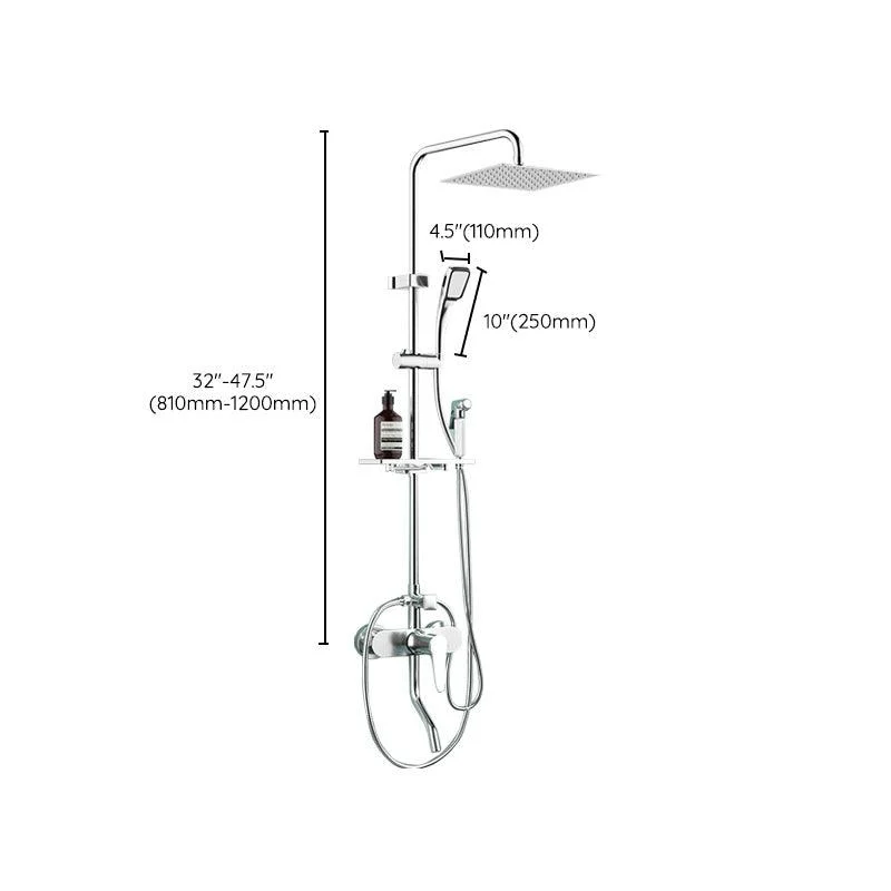 Modern Pressure Balanced Diverter Valve Shower Metal Shower Head Shower Tap On Wall -Bathlova