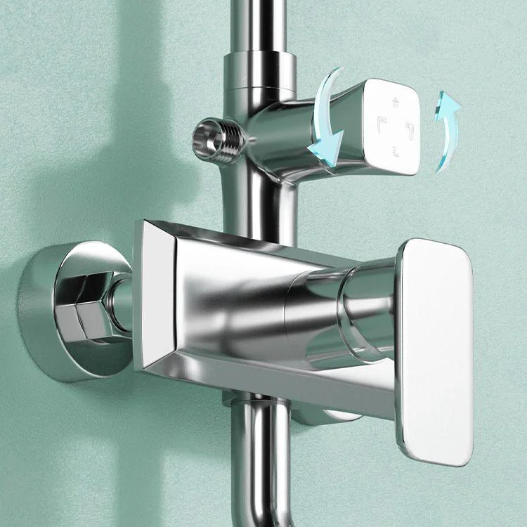 Modern Pressure Balanced Diverter Valve Shower Metal Shower Head Shower Tap On Wall -Bathlova