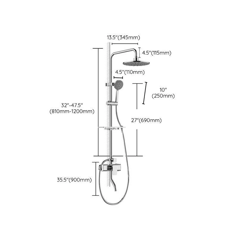 Modern Pressure Balanced Diverter Valve Shower Metal Shower Head Shower Tap On Wall -Bathlova