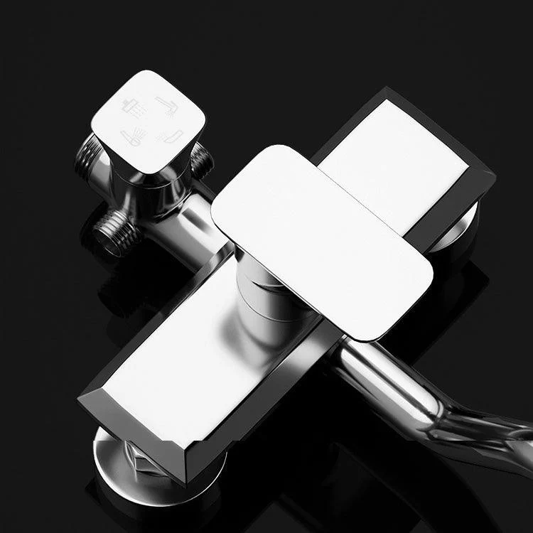 Modern Pressure Balanced Diverter Valve Shower Metal Shower Head Shower Tap On Wall -Bathlova