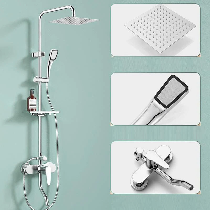 Modern Pressure Balanced Diverter Valve Shower Metal Shower Head Shower Tap On Wall -Bathlova