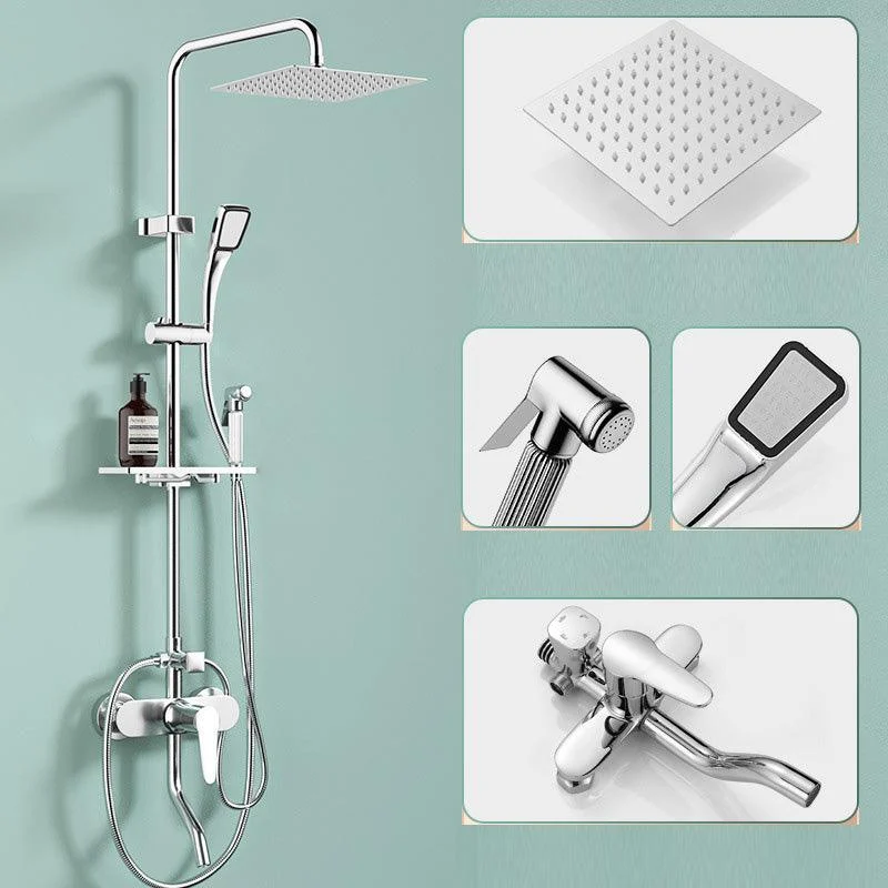 Modern Pressure Balanced Diverter Valve Shower Metal Shower Head Shower Tap On Wall -Bathlova