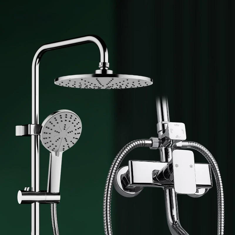 Modern Pressure Balanced Diverter Valve Shower Metal Shower Head Shower Tap On Wall -Bathlova