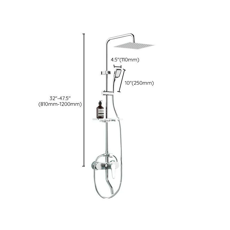 Modern Pressure Balanced Diverter Valve Shower Metal Shower Head Shower Tap On Wall -Bathlova