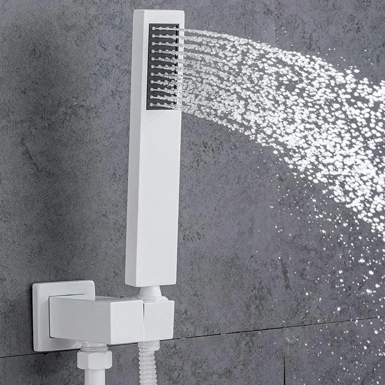 Modern Pressure Balanced Shower Tap Square Constant Temperature Shower System on Wall -Bathlova