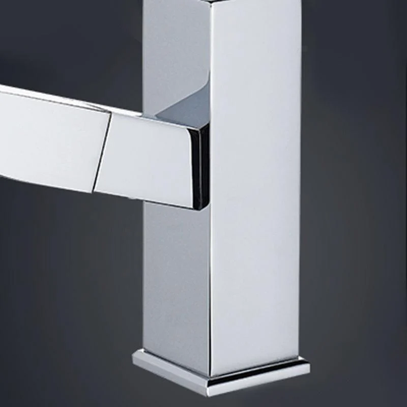 Modern Pull Out Centerset Tap Single Handle Bathroom Vessel Tap -Bathlova