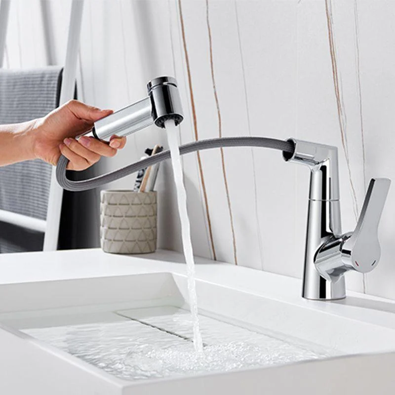 Modern Pull-out Tap Single Lever Handle Tap for Bathroom -Bathlova