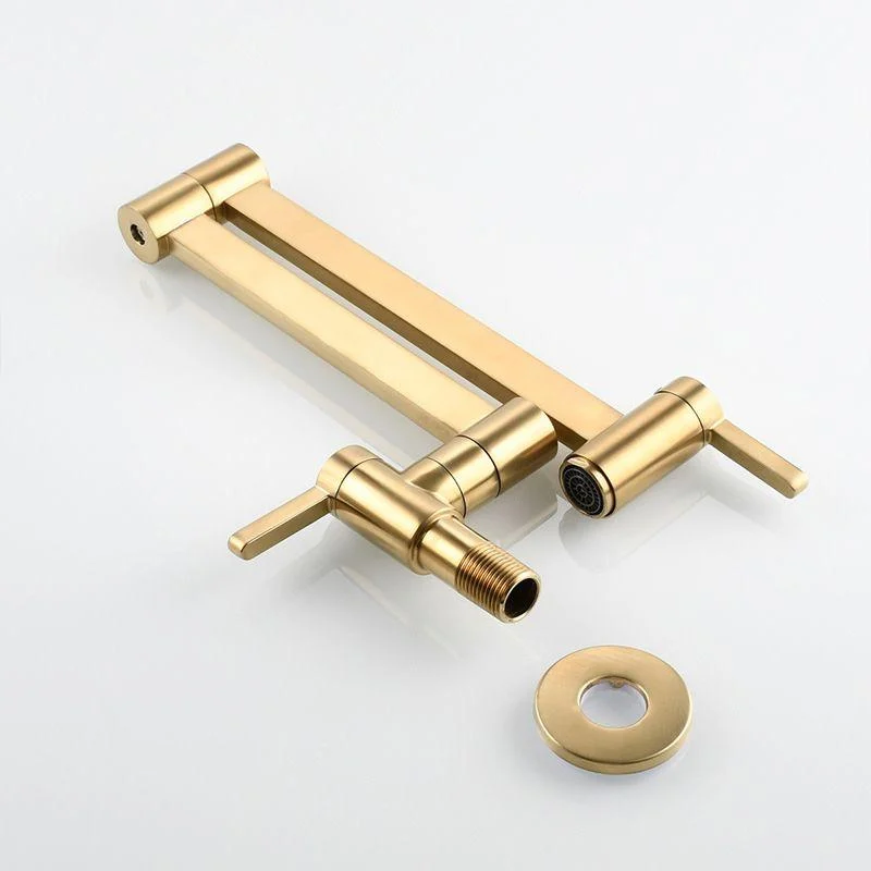 1-Handle Brushed Nickel Widespread Tap 1 Hole Wall Mounted Bathroom Tap with Brass -Bathlova