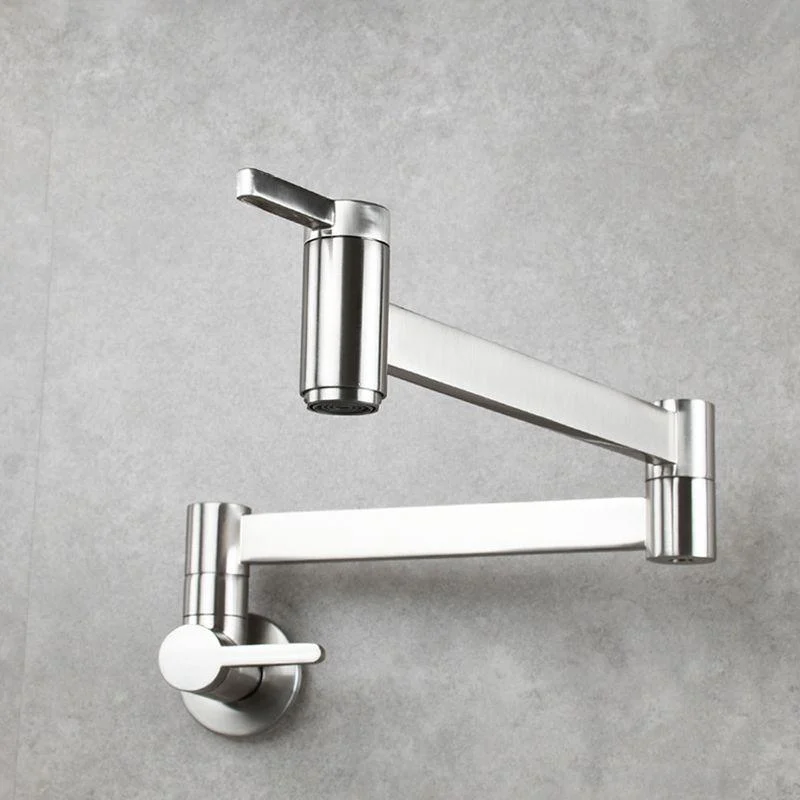 1-Handle Brushed Nickel Widespread Tap 1 Hole Wall Mounted Bathroom Tap with Brass -Bathlova