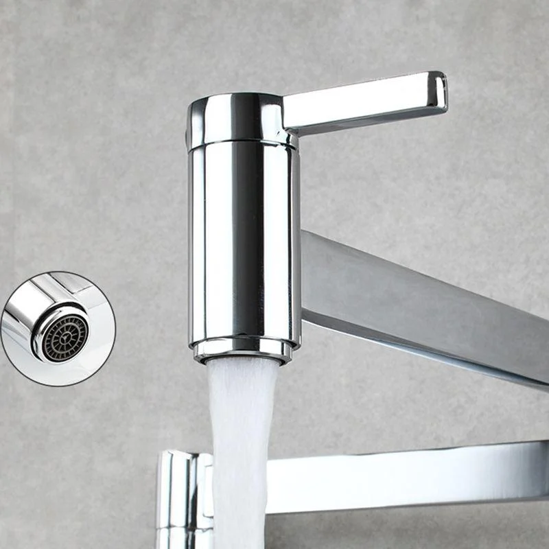 1-Handle Brushed Nickel Widespread Tap 1 Hole Wall Mounted Bathroom Tap with Brass -Bathlova