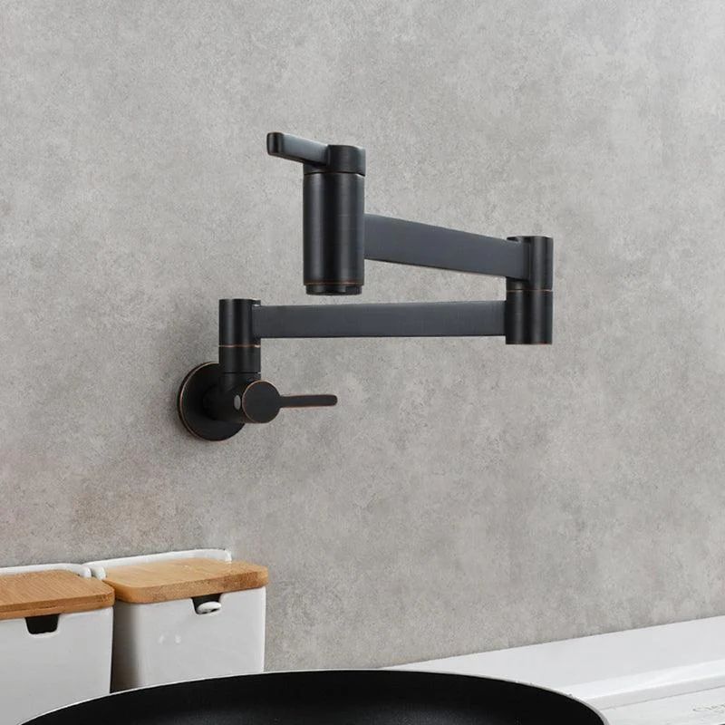 1-Handle Brushed Nickel Widespread Tap 1 Hole Wall Mounted Bathroom Tap with Brass -Bathlova