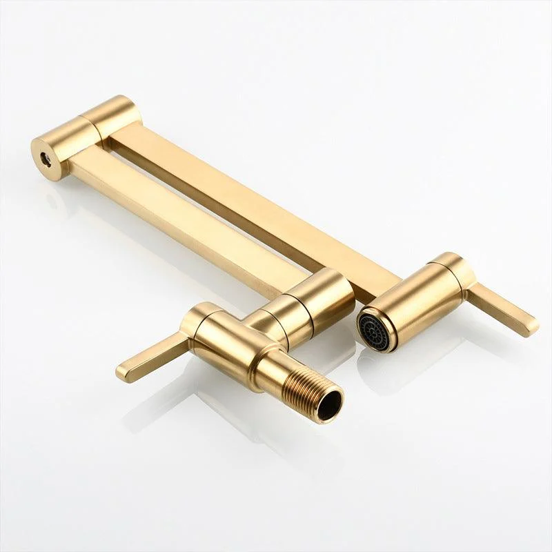 1-Handle Brushed Nickel Widespread Tap 1 Hole Wall Mounted Bathroom Tap with Brass -Bathlova