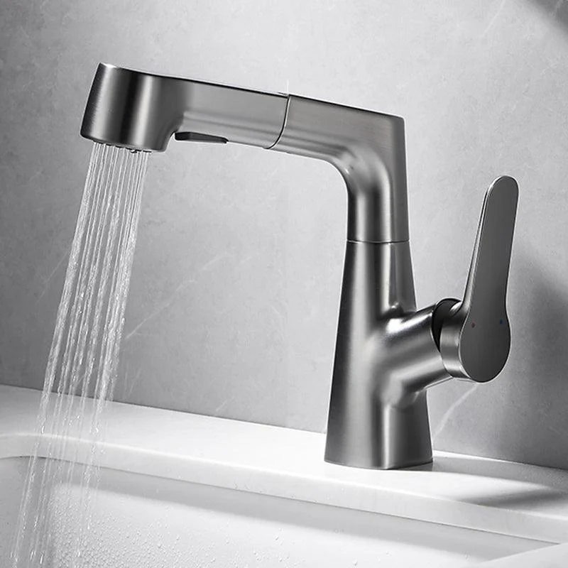 1-Handle Brushed Nickel Widespread Tap Single Hole Bathroom Vessel Tap with Brass -Bathlova