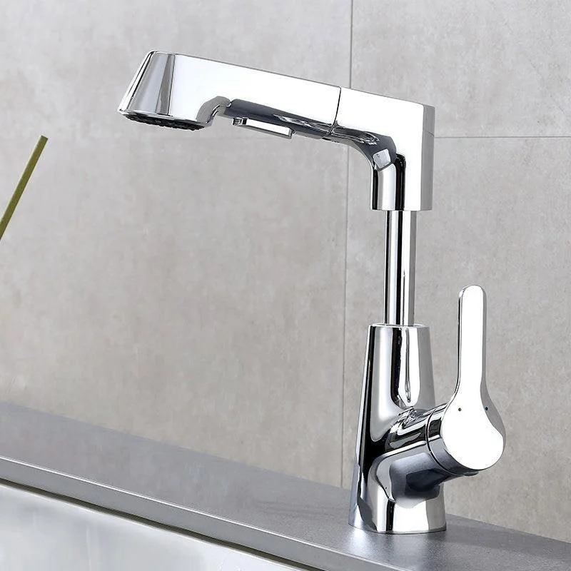 1-Handle Brushed Nickel Widespread Tap Single Hole Bathroom Vessel Tap with Brass -Bathlova