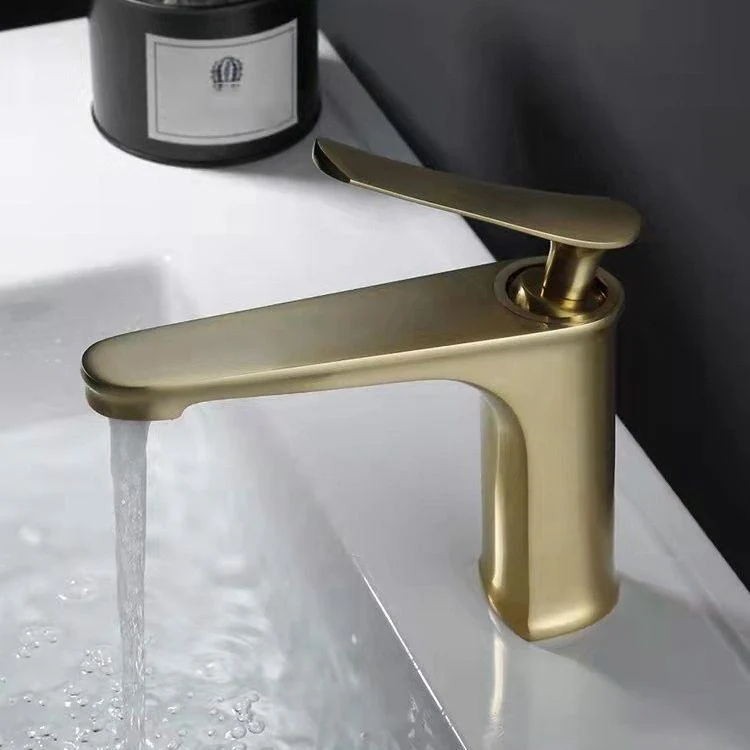 1 Handle Full Copper Bathroom Sink Tap Nordic Modern Vanity Tap with Drain -Bathlova