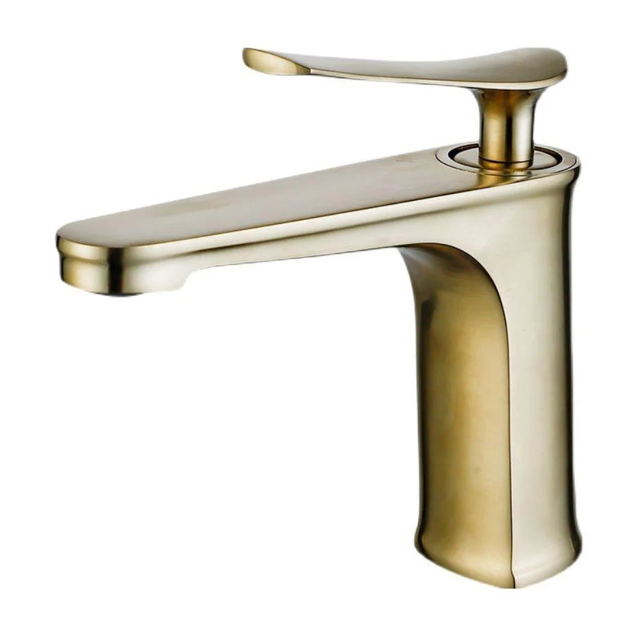 1 Handle Full Copper Bathroom Sink Tap Nordic Modern Vanity Tap with Drain -Bathlova