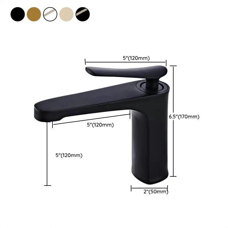 1 Handle Full Copper Bathroom Sink Tap Nordic Modern Vanity Tap with Drain -Bathlova