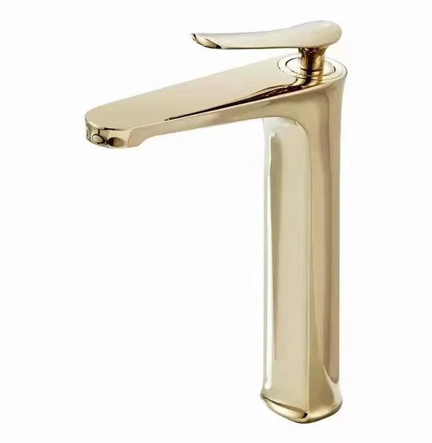 1 Handle Full Copper Bathroom Sink Tap Nordic Modern Vanity Tap with Drain -Bathlova