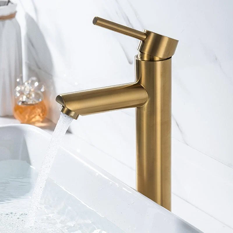 1-Handle Gold Nickel Widespread Tap Single Hole Lever Vessel Sink Tap with Drain -Bathlova