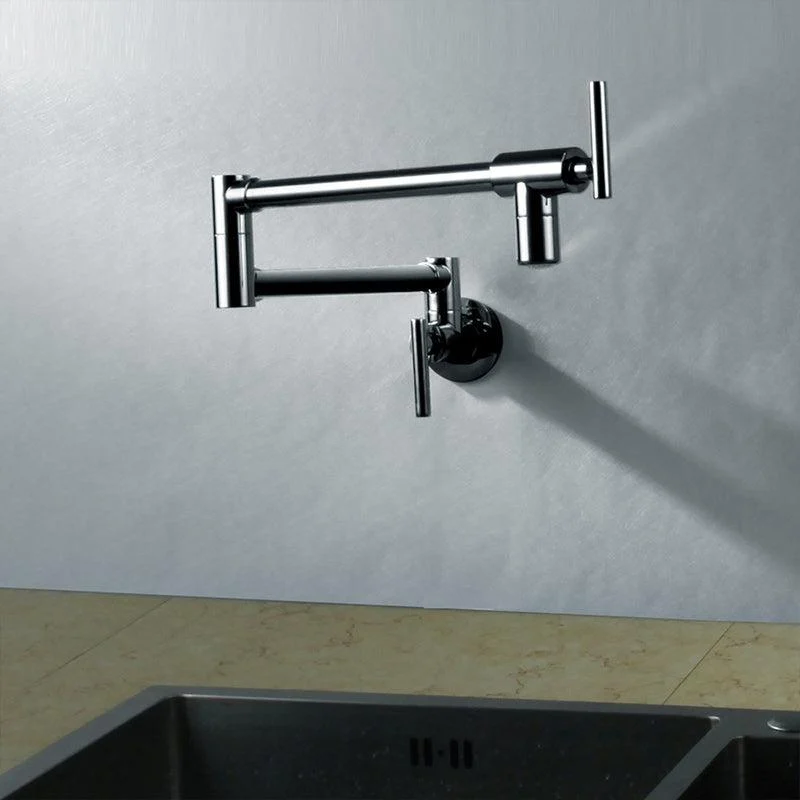 1-Handle Vanity Sink Tap 1-Hole Foldable Wall Mounted Bathroom Tap -Bathlova