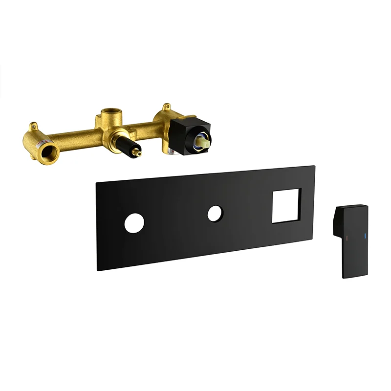 10" Brass Matte Black Rainfall Shower System with Handheld Sprayer -Bathlova