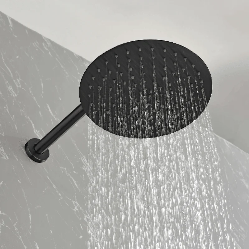 10" Matte Black Stainless Steel Rain Shower System, Handheld Shower Set -Bathlova