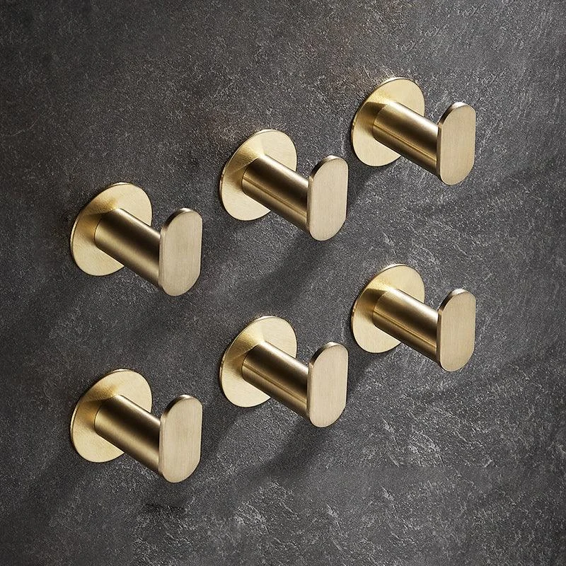 10-Piece Modern Bathroom Accessory Set, Polished Gold, Robe Hooks -Bathlova