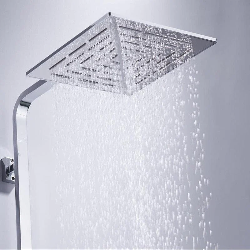 12" Chrome Stainless steel Multiple Holes Water Out Square Rain Shower Head Rainfall Showerheads -Bathlova