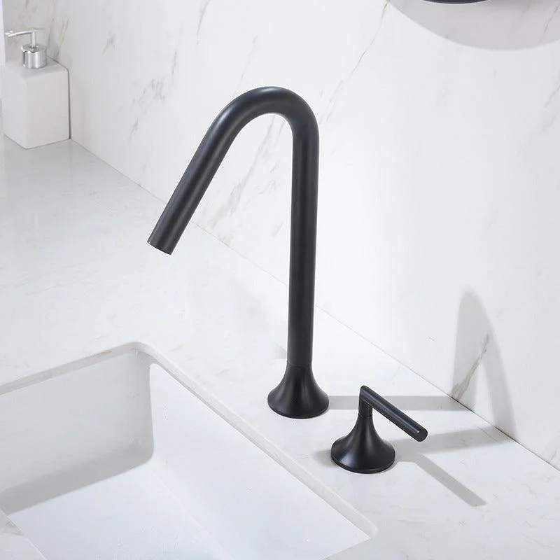 13 Inches Swivel Widespread Bathroom Tap with Drain 2-Handle Bathroom Sink Tap -Bathlova