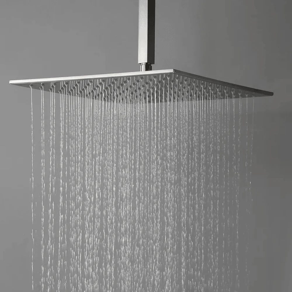 16" Square Ceiling-Mount Shower System - Shower Head 6 Body Sprays Wall Mounted Hand shower -Bathlova