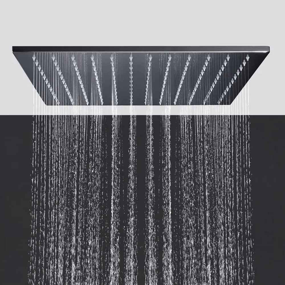 16" Thermostatic Rain Shower System with Hand Shower in Polished Chrome - Solid Brass -Bathlova