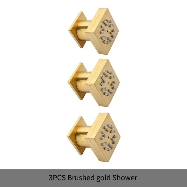 2 Functions Solid Brass Body Shower Spray Jets Concealed Sprayer Set -Bathlova