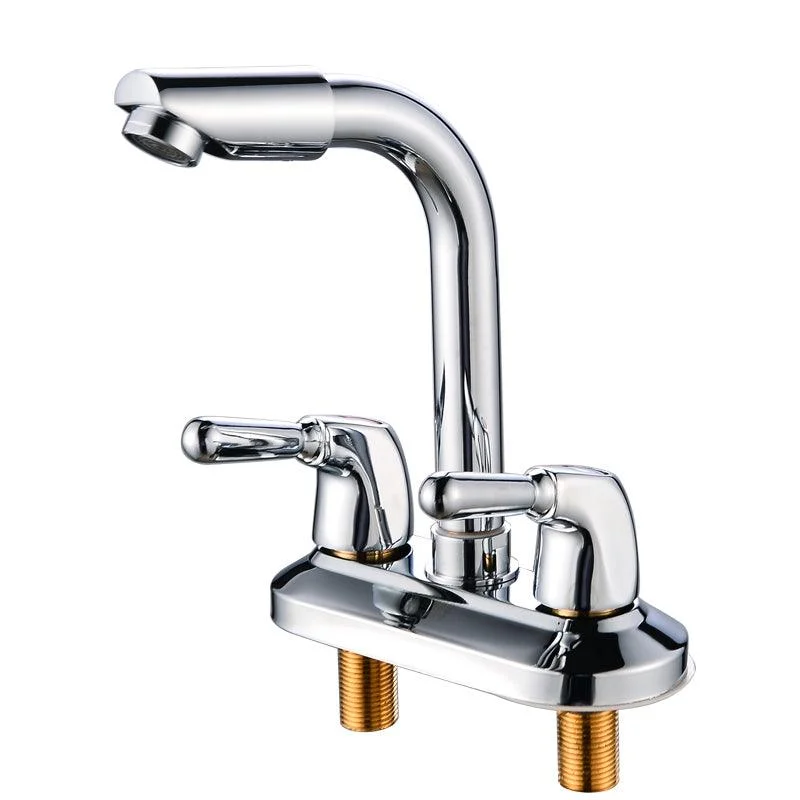 2-Handle Brushed Nickel Widespread Tap 2 Hole Centerset Bathroom Sink Tap with Brass -Bathlova