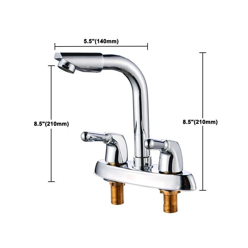 2-Handle Brushed Nickel Widespread Tap 2 Hole Centerset Bathroom Sink Tap with Brass -Bathlova