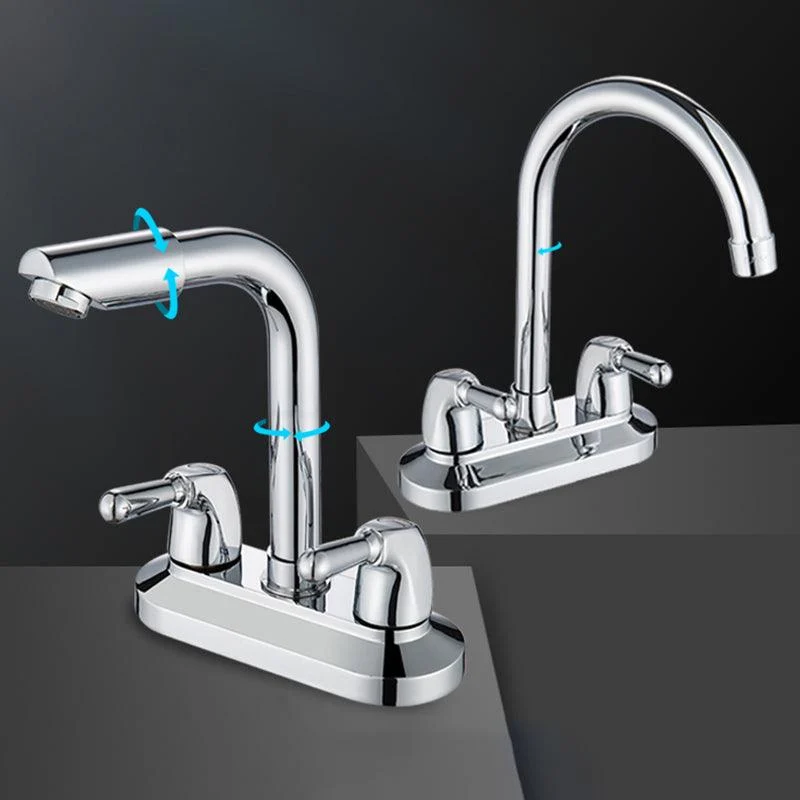 2 Handle Modern Vessel Sink Tap Swivel Spout Bathroom Tap -Bathlova