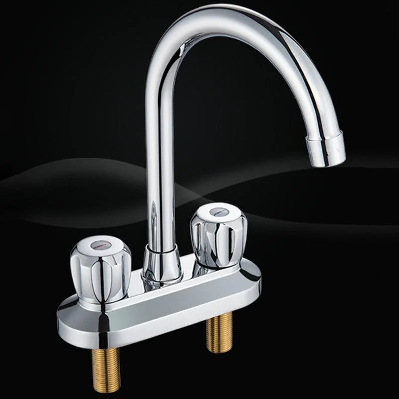 2 Handle Modern Vessel Sink Tap Swivel Spout Bathroom Tap -Bathlova