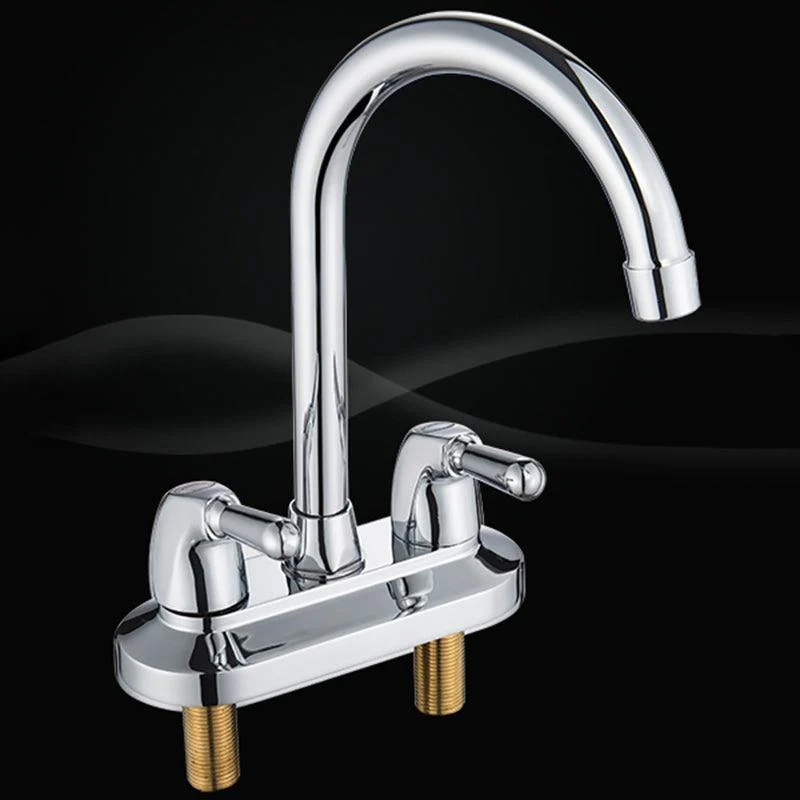 2 Handle Modern Vessel Sink Tap Swivel Spout Bathroom Tap -Bathlova