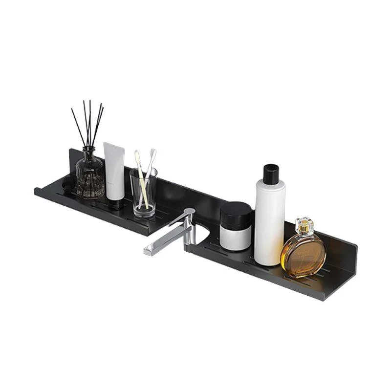 2-Piece Modern Style Bathroom Hardware Set Bath Shelf in Aluminum -Bathlova