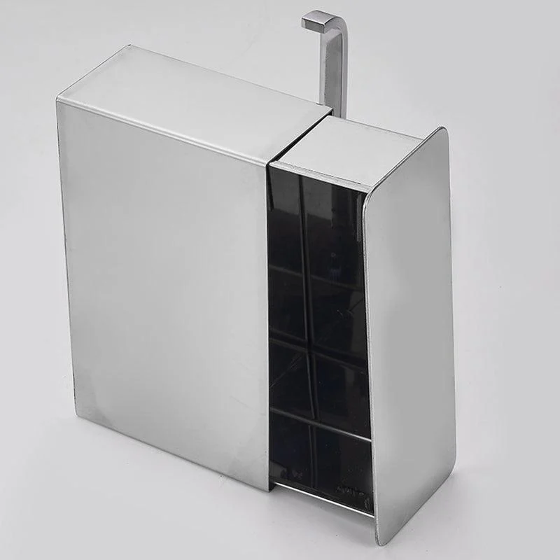 2 Piece Stainless Steel Classic Bathroom Accessory Set Black & Chrome Paper Holder -Bathlova