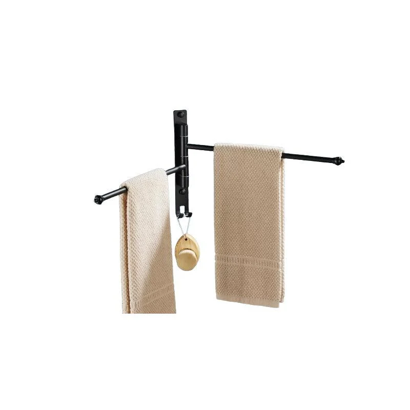 2-Piece Towel Bar in Stainless Steel Modern 13.6" W Bathroom Accessory Set -Bathlova