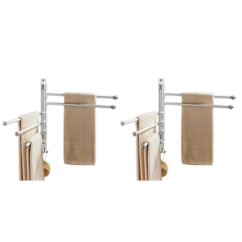 2-Piece Towel Bar in Stainless Steel Modern 13.6" W Bathroom Accessory Set -Bathlova