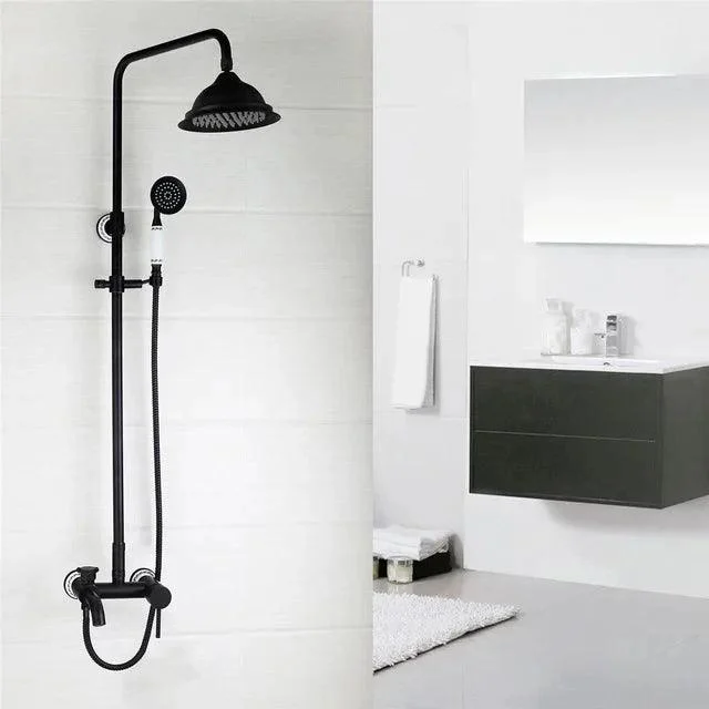 3-functions Mixer Valve Water Tap Combo Kit Black Shower Tap Set -Bathlova