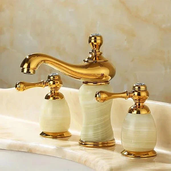 3 Hole Widespread Basin Mixer Double Handle Water Tap Basin Tap -Bathlova